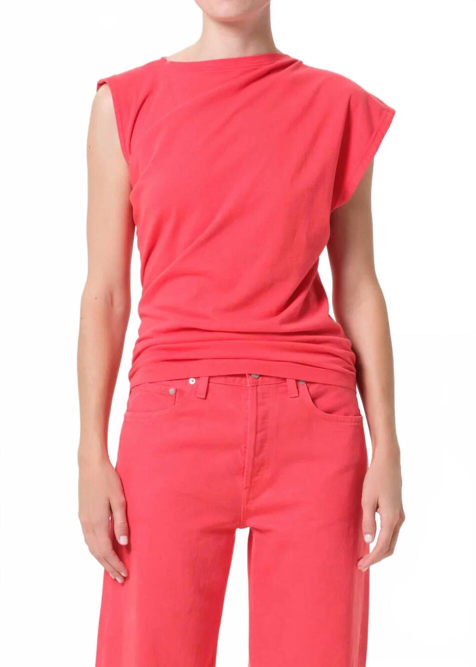 NEW AGOLDE beth tee in carnival